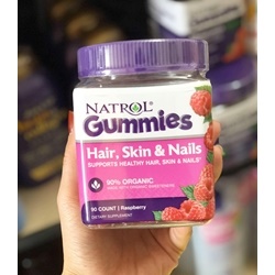 Kẹo dẻo Natrol Hair, Skin & Nails Gummies hũ 90 viên | Sức khỏe -Làm đẹp