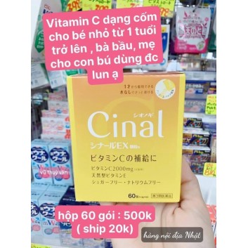 Cốm vitamin C cho cả nhà và trẻ từ 1 tuổi Cinal C, Nhật Bản | Thuốc bổ