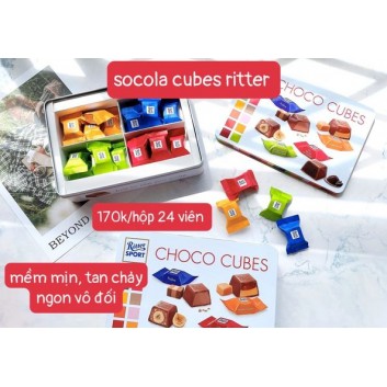 Socola Ritter Sport Chocolate Cubes Selection 192g | Các loại bánh kẹo, socola