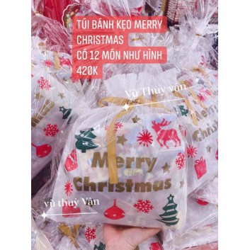 Túi bánh kẹo Merry Christmas  | Các loại bánh kẹo, socola