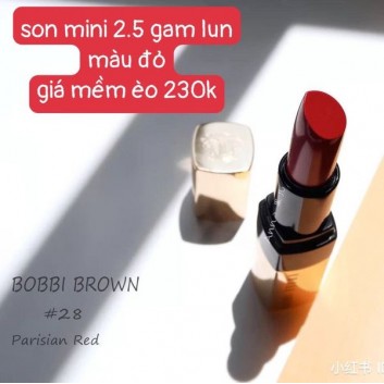 Son Bobbi Brown minisize 28 Parisian Red | Son môi