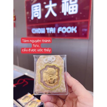 Hàng order- Túi phước Omamori Mèo Thần Tài vàng Chow Tai Fook 24K | Đồng hồ - Phụ kiện