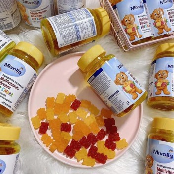Kẹo dẻo gấu đa vitamin Mivolis Multivitamin Barchen, Đức hũ 60 viên | Thuốc bổ