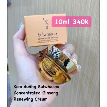 Kem dưỡng mặt Sulwhasoo Concentrated Ginseng Renewing Cream 10ml | Da mặt