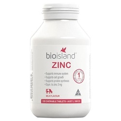 Viên uống bổ sung kẽm cho trẻ Bio Island Zinc 120 viên 