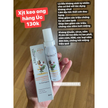 Xịt keo ong Vitatree chai 30ml                