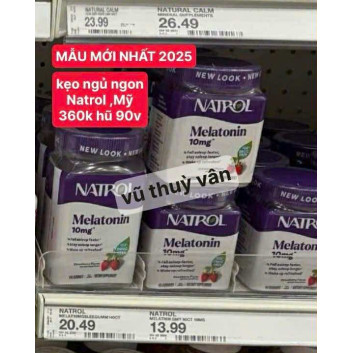 Kẹo dẻo ngủ ngon melatonin 10mg Natrol gummies 90 viên