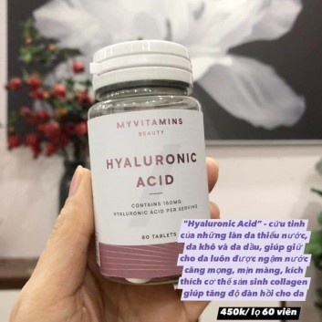 Viên cấp nước Hyaluronic Acid My Vitamins 60 viên
