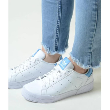 Giày Adidas nữ màu trắng viền xanh