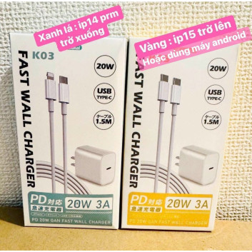 Hàng order- Bộ sạc nhanh 20w Risukai