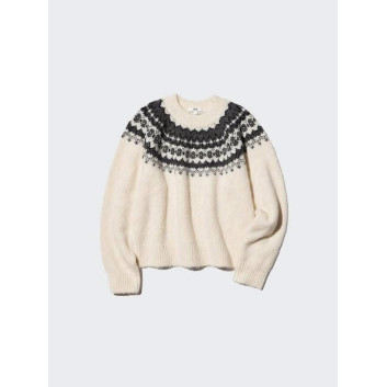 Áo len Uniqlo Fluffy Fairisle Sweater