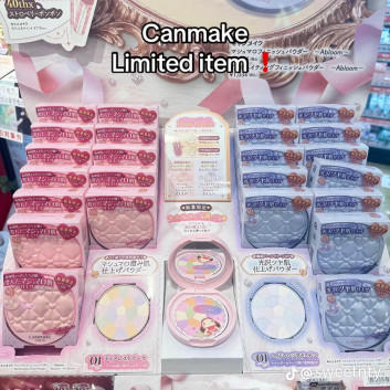 Phấn phủ đa sắc Canmake Marshmallow Finish Powder Abloom Limited (Màu hồng/Màu xanh)