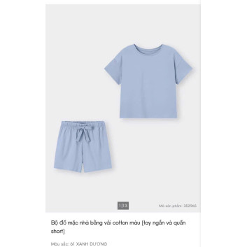 Bộ đồ ngủ cotton GU