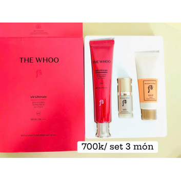 Set Kem chống nắng The Whoo UV Ultimate Red Vitamin Sunscreen SPF50+/PA++++ | Da mặt
