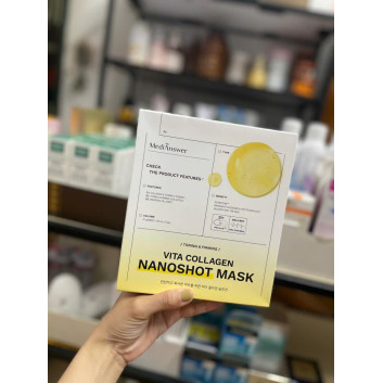 Mặt Nạ Thạch MediAnswer Vita Collagen Nanoshot Mask hộp 5 miếng | Da mặt