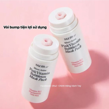 Mặt nạ sủi bọt Sum37° Micro-Active Pink Vitamin Bubble Tox Mask | Da mặt
