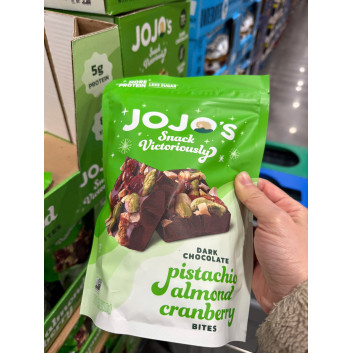 JoJo’s Dark Chocolate Pistachio Almond Cranberry Bites 408g | Các loại bánh kẹo, socola
