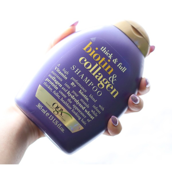 Dầu gội làm dày và dài tóc OGX Thick and Full Biotin and Collagen Shampoo  — ảnh chính