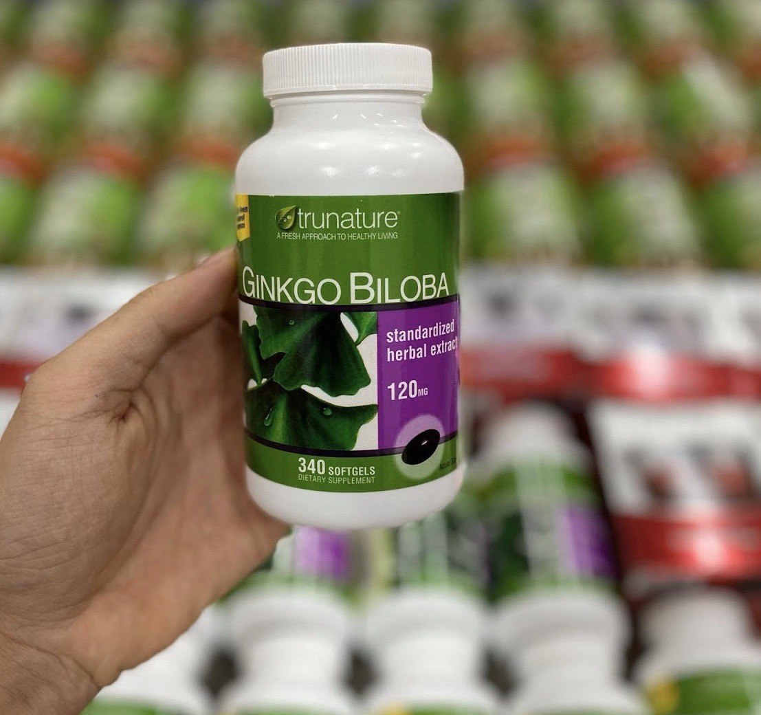 Thuốc bổ não giúp tuần hoàn não Ginkgo Biloba , hộp 340 viên mẫu mới — ảnh chính