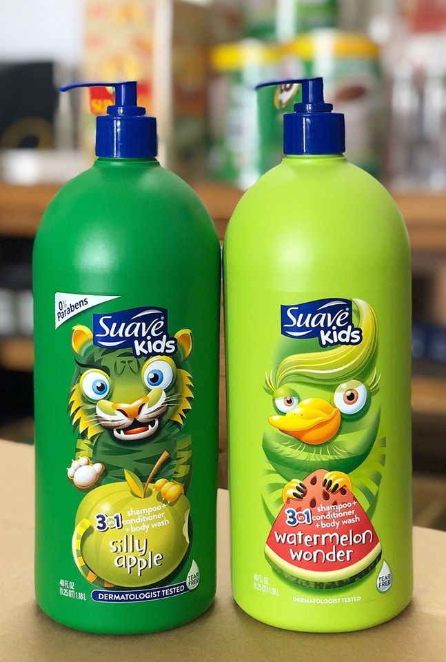 Sữa tắm trẻ em  SUAVE KID 3in1  chai 1.18l
