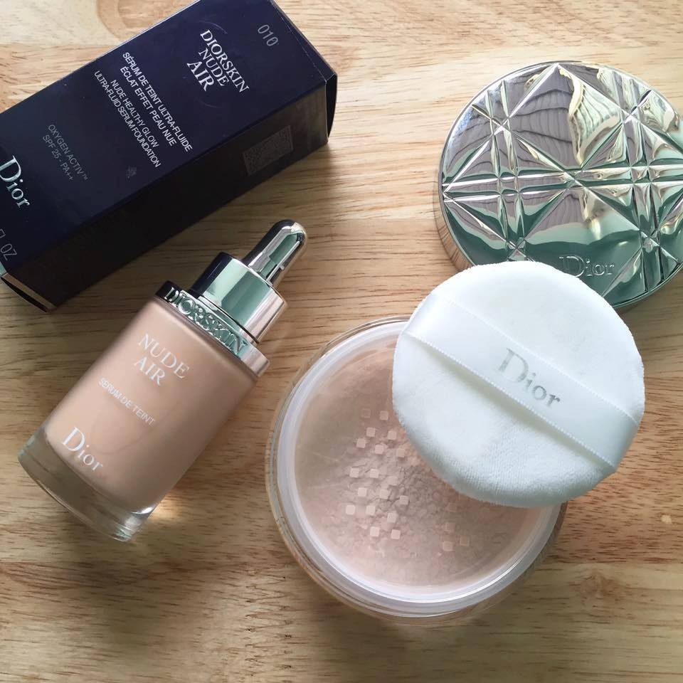 Kem nền dạng serum Dior Nude Air với phấn phủ bột Diorskin nude air       — ảnh 3