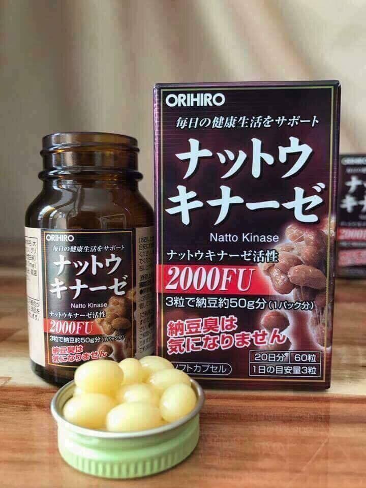 VIÊN UỐNG CHỐNG ĐỘT QUỴ NATTOKINASE 2000FU Orihiro NHẬT BẢN — ảnh chính
