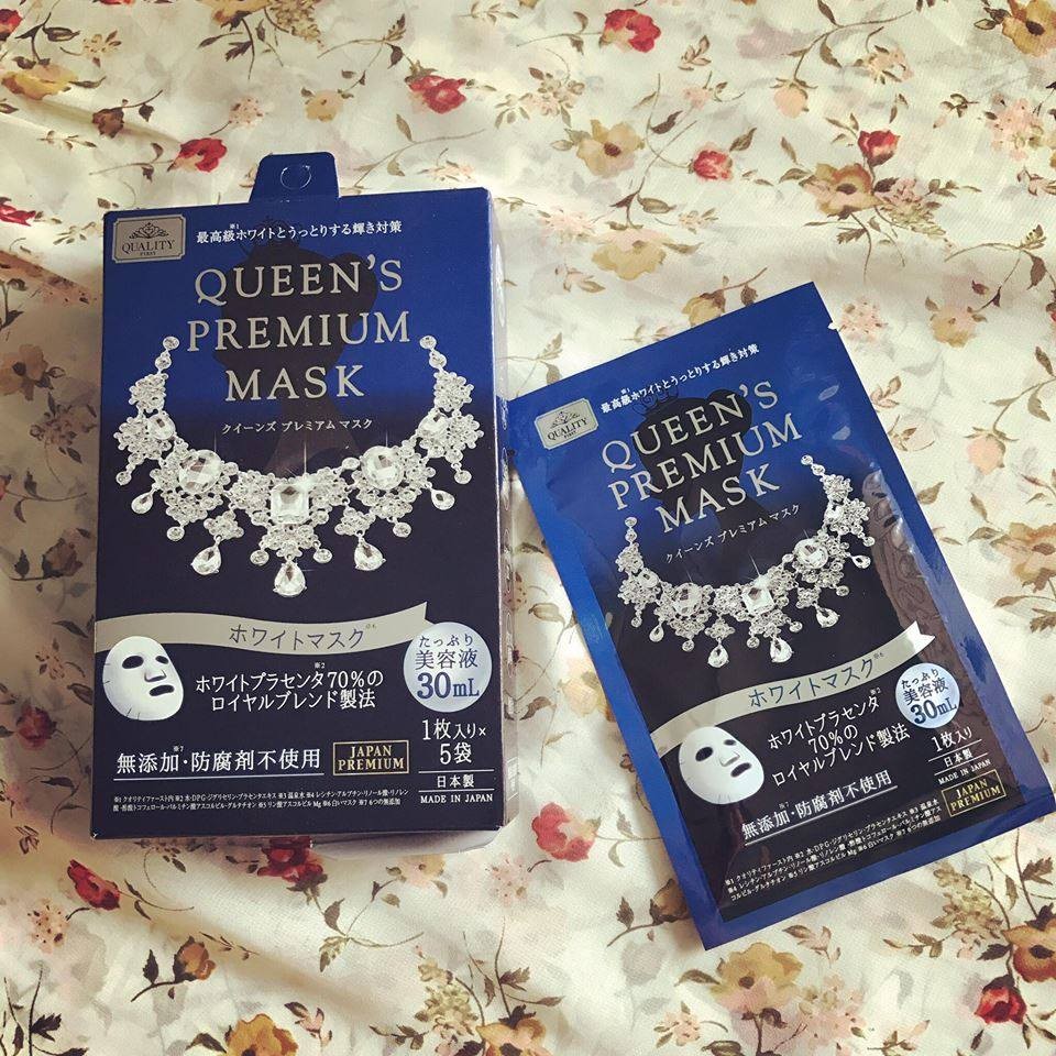 Mặt Nạ Dưỡng Trắng Da Quality First Queen's Premium Whitening Mask màu xanh — ảnh chính