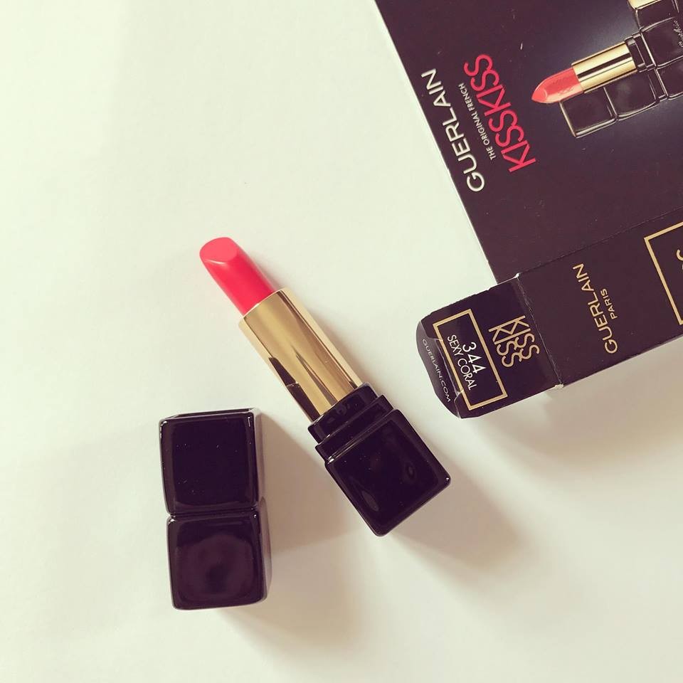 Son mini Guerlain kiss kiss màu cam đào 344 — ảnh chính