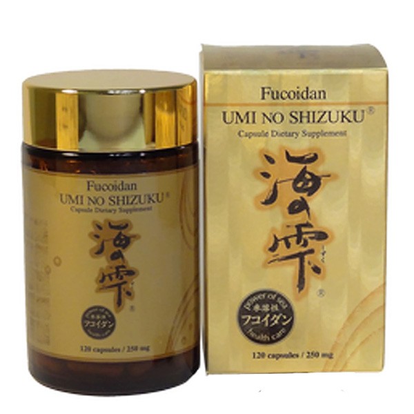 TẢO HỖ TRỢ ĐIỀU TRỊ VÀ PHÒNG CHỐNG UNG THƯ UMI NO SHIZUKU FUCOIDAN 120 viên   — ảnh chính