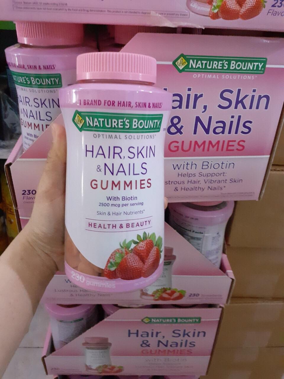 KẸO DẺO LÀM ĐẸP DA MÓNG VÀ TÓC NATURE’S BOUNTY HAIR SKIN & NAILS GUMMIES  — ảnh chính