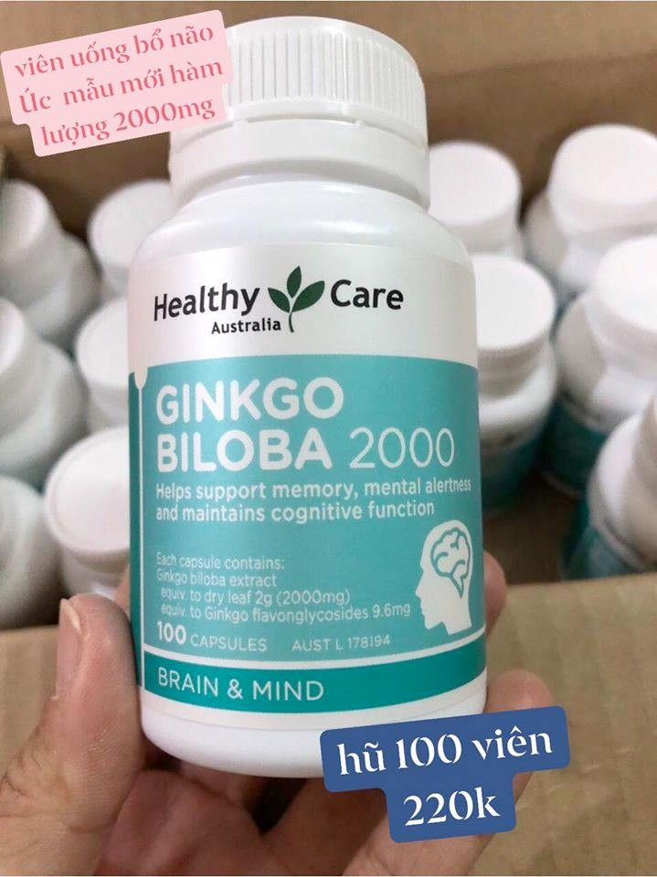 Viên uống bổ não GINKGO BILOBA 2000 HEALTHY CARE  — ảnh chính