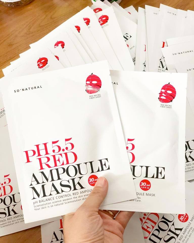 Mặt nạ giấy So'natural PH5.5 Red Ampoule Mask      — ảnh chính