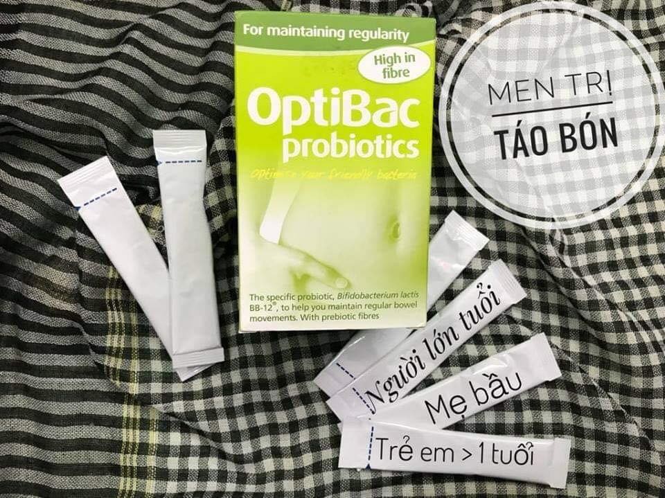 Optibac xanh lá trị táo bón 