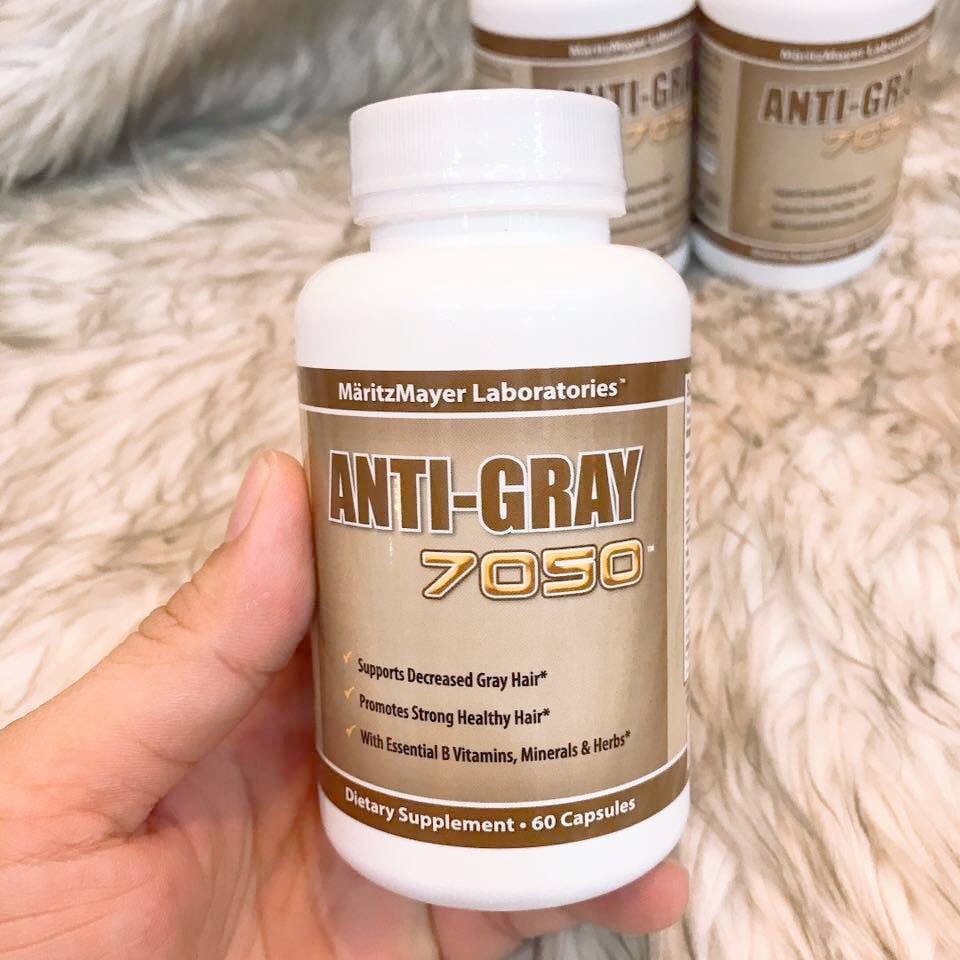 Viên Uống Hỗ Trợ Trị Tóc Bạc Sớm Anti Gray 7050 Của Mỹ  — ảnh chính