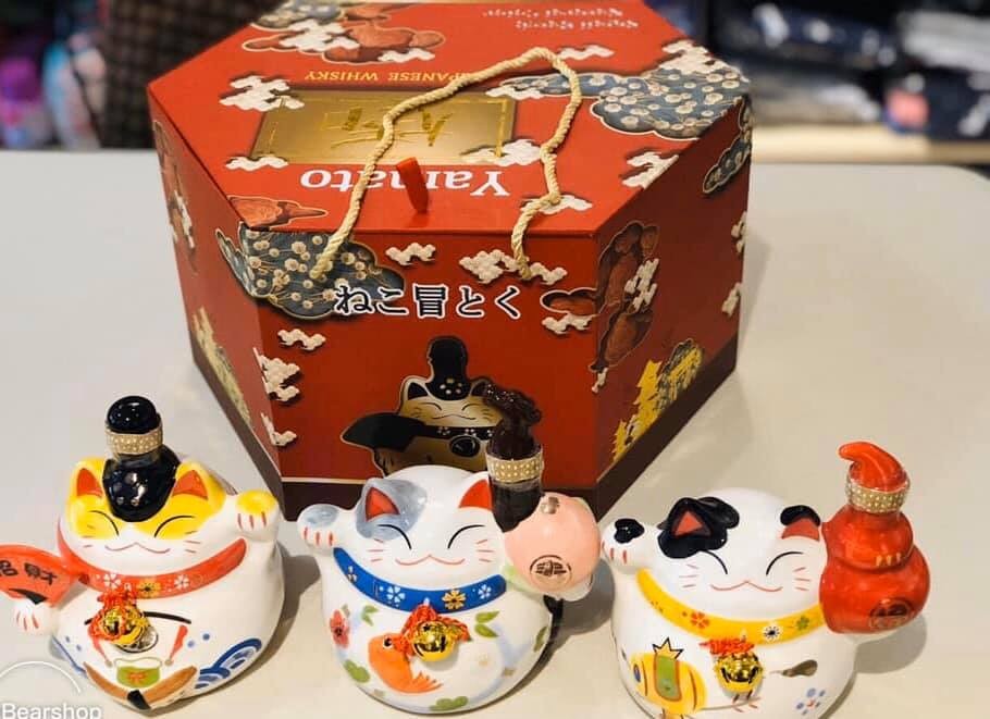 Bộ rượu tam mèo chiêu tài Cat Japanese  — ảnh chính