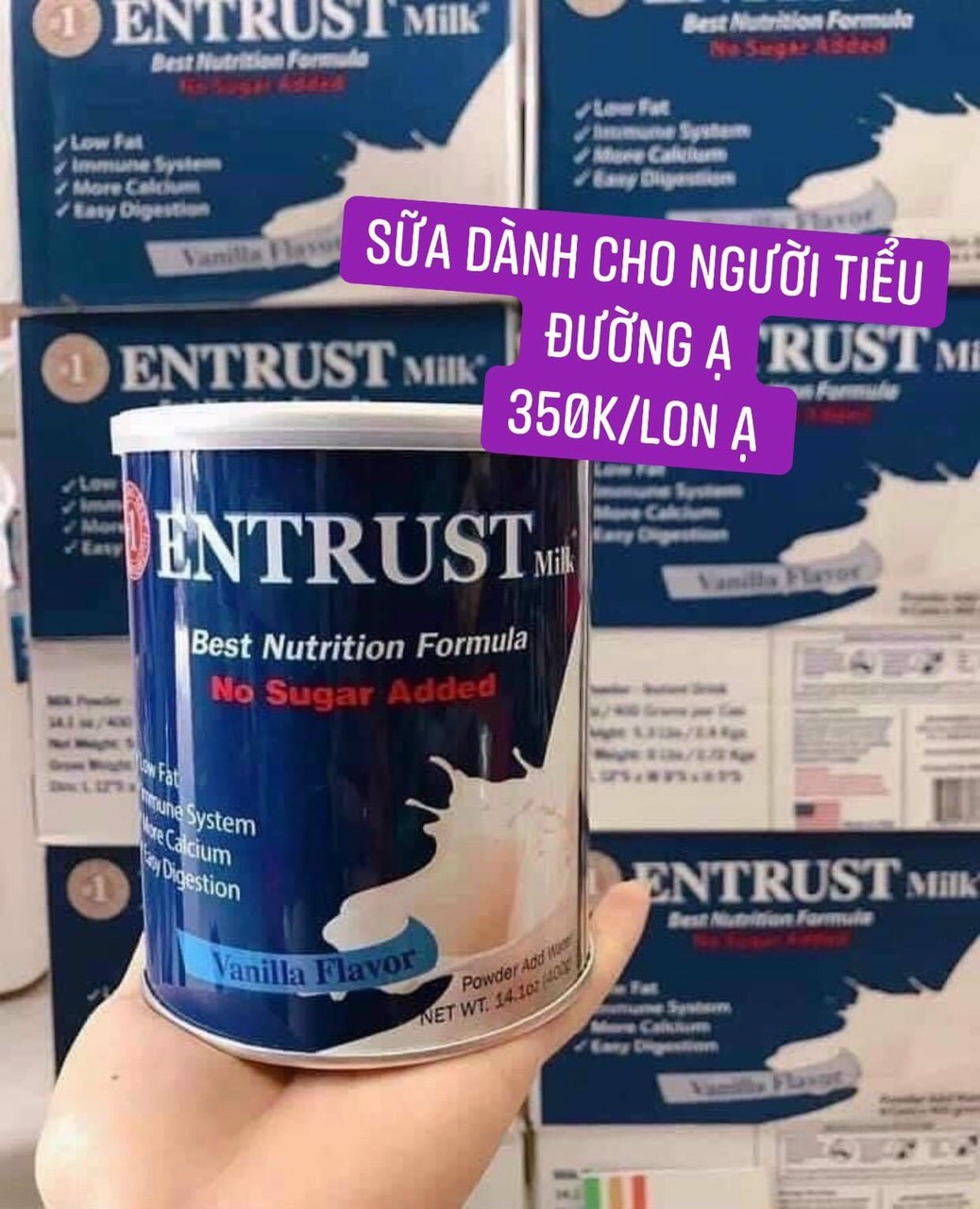 Entrust Nonfat Dry Milk No Sugar Added 400g — ảnh chính
