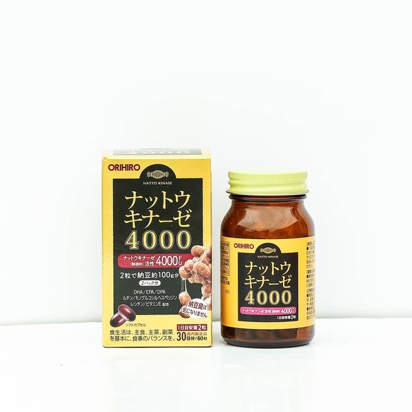 Viên uống Nattokinase 4000FU Orihiro lọ 60 viên