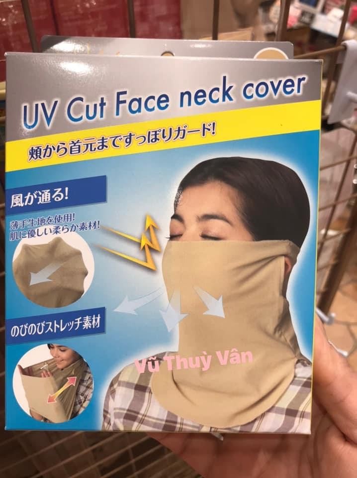 Khẩu trang che nắng, bụi UV CUT cho mặt và cổ hàng chuẩn nội địa Nhật