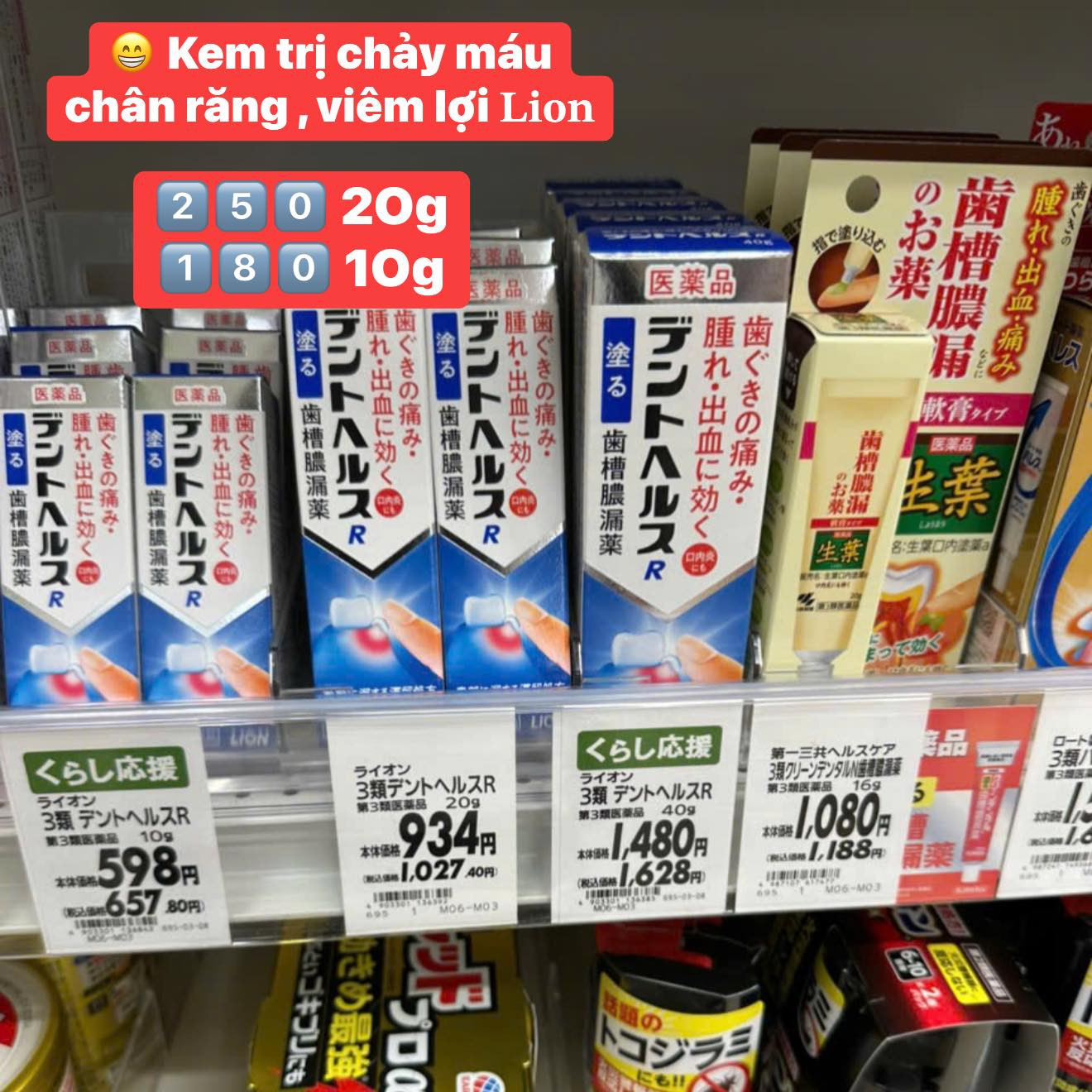 Kem trị chảy máu chân răng , viêm lợi Lion tuýp 10gr — ảnh chính