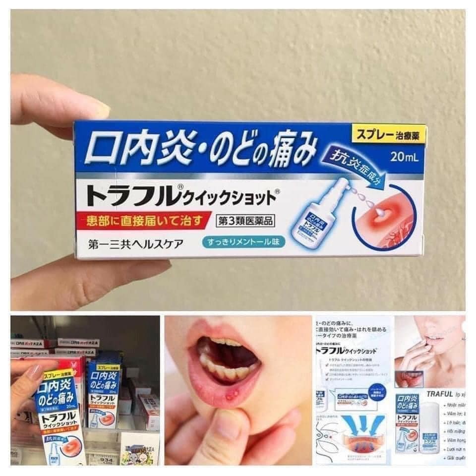 Kem thoa/xịt nhiệt miệng Daiichi Sankyo Nhật 