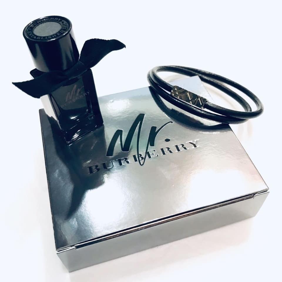 Giftset Mr Burberry edp 5ml + 1 vòng tay giả da khoá bạc — ảnh chính