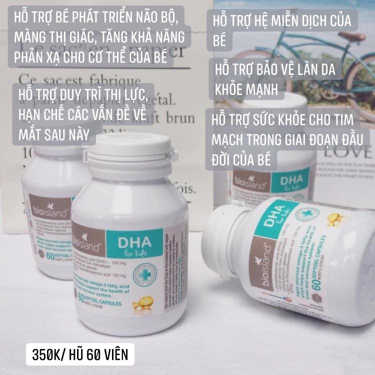 Viên bổ sung DHA -Bioisland DHA Kids 60 viên — ảnh chính