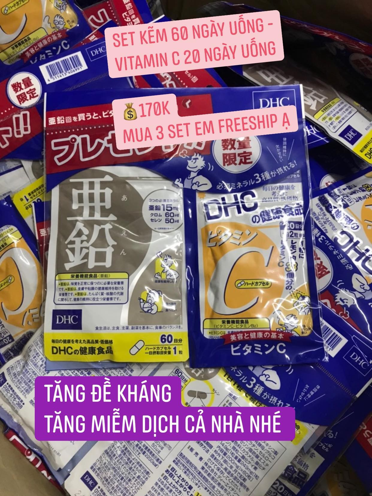 Viên Kẽm 60 ngày uống tặng kèm viên vitamin C 20 ngày   — ảnh chính