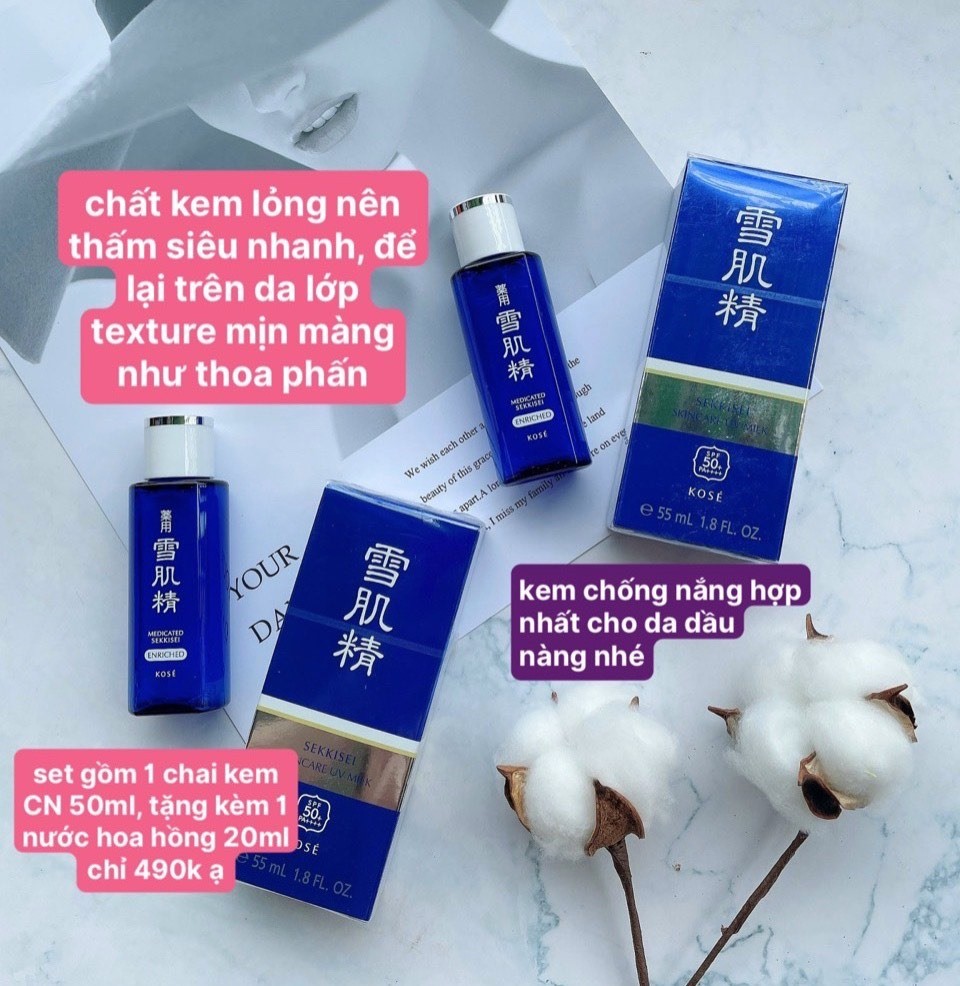 Sét kem chống nắng Kose tặng nước hoa hồng — ảnh chính