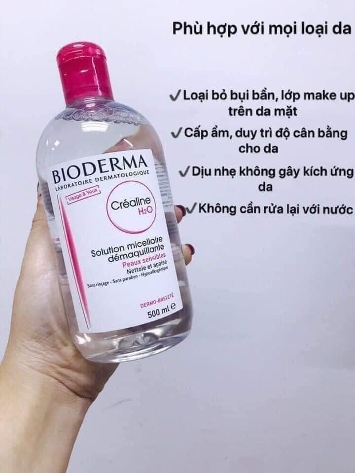 Nước tẩy trang Bioderma màu hồng 500ml — ảnh chính