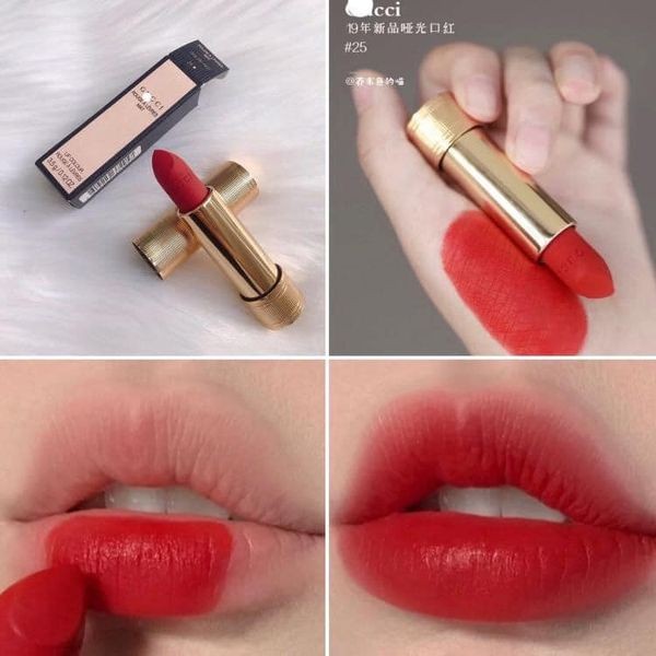 Son Gucci màu 25 goldie red matte - màu đỏ thuần — ảnh chính