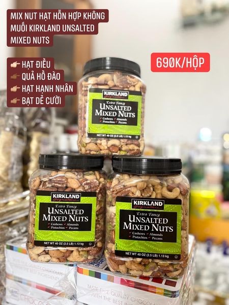 Mix Nut Hạt Hỗn Hợp Không Muối Kirkland Unsalted Mixed Nuts — ảnh chính