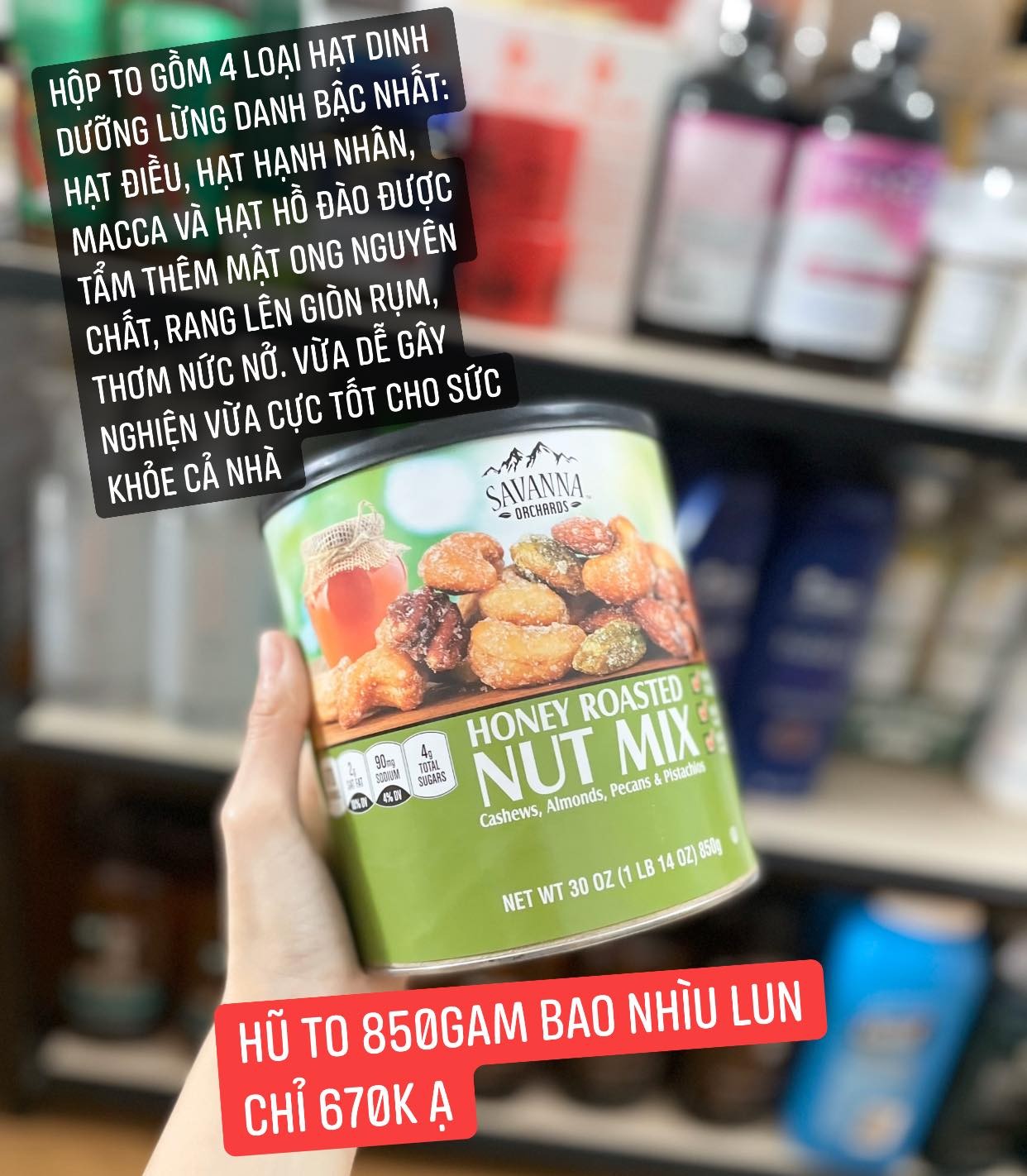 hạt hôn hợp sấy khô mật ong 850g — ảnh chính