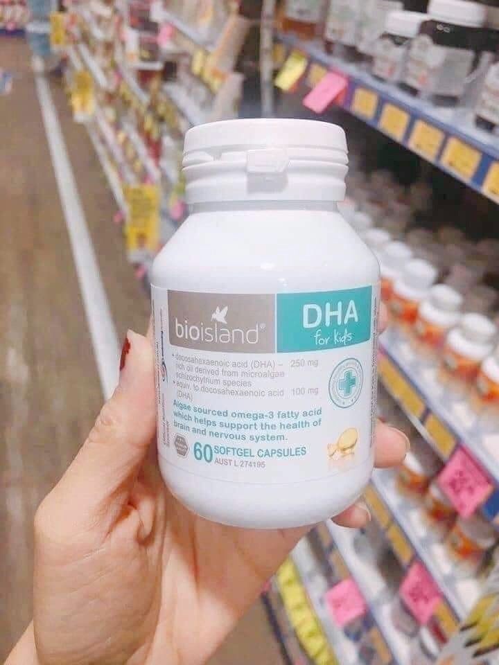 Viên bổ sung DHA -Bioisland DHA kids 60 viên