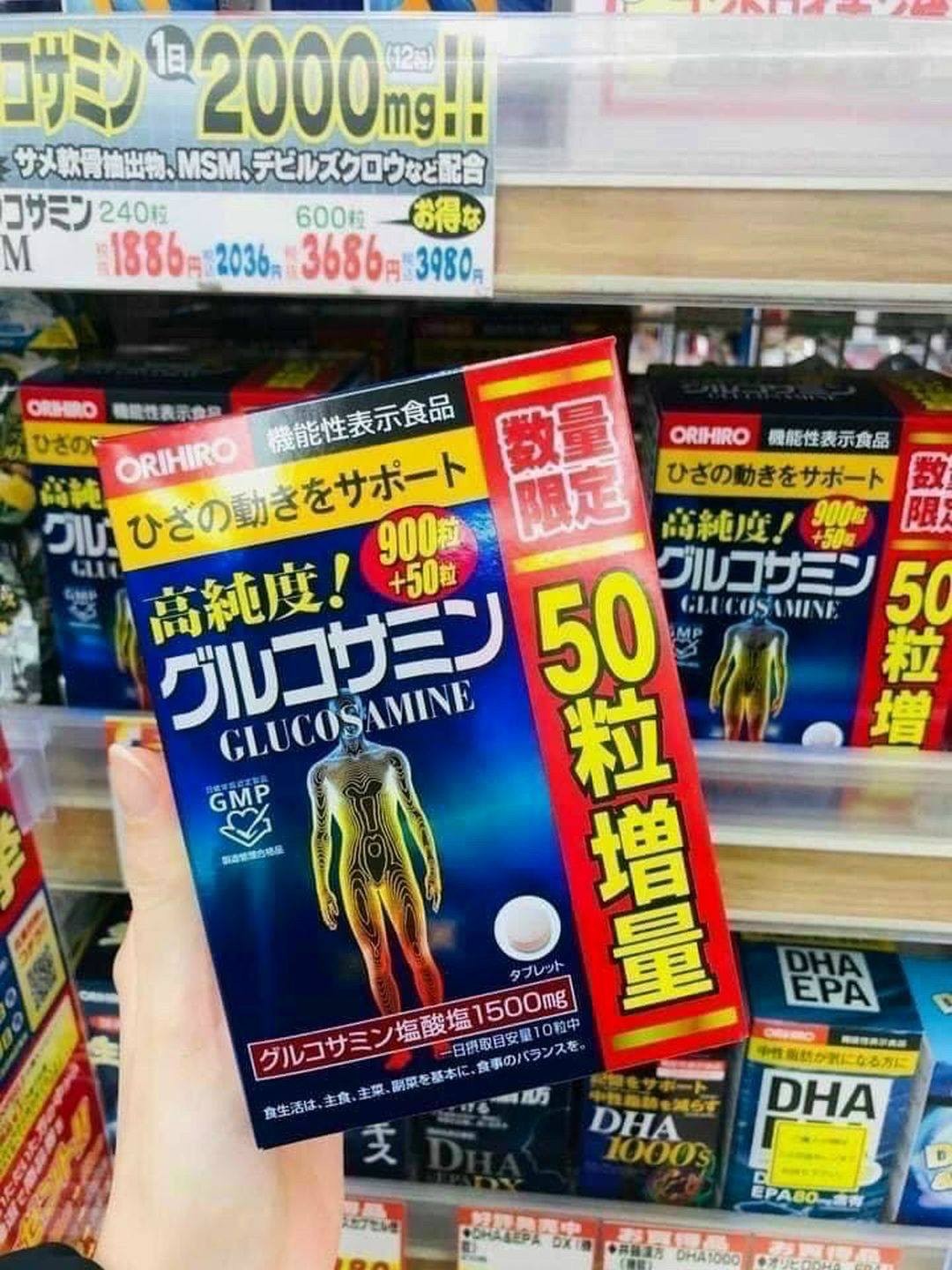 Viên uống Glucosamine Orihiro 1500mg hũ 950 viên